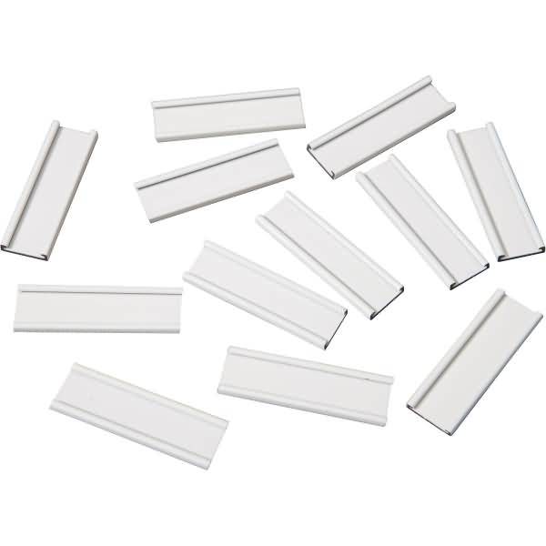 Einsteckschiene magnetisch 50x15mm VE=12 Stück weiß
