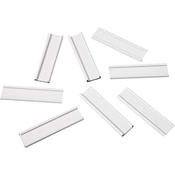 Einsteckschiene magnetisch 60x15mm VE=8 Stück weiß