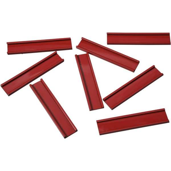 Einsteckschiene magnetisch 70x14mm VE=8 Stück rot