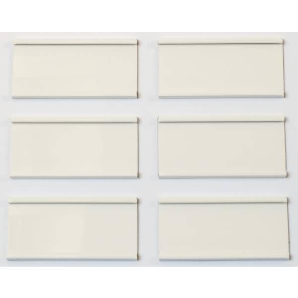 Einsteckschiene magnetisch 70x34mm weiß VE=6 Stück