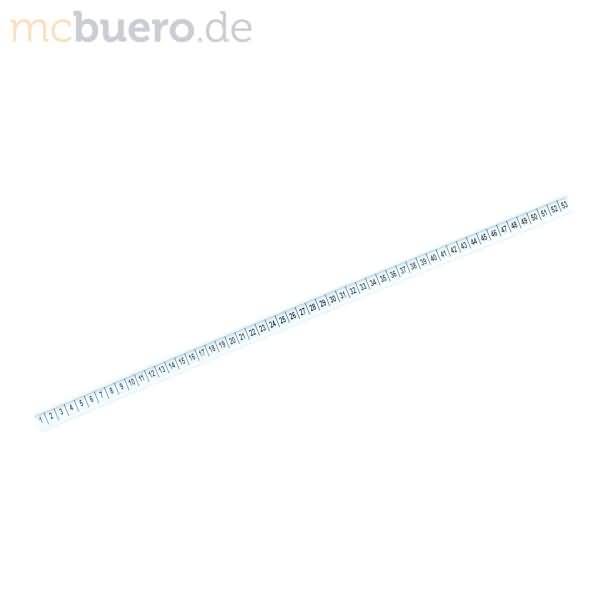 Skala mit Wochenzahlen 1-53 magnetisch 265x10mm Strichabstand 5mm