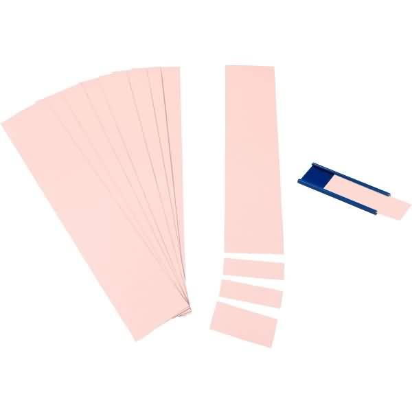 Einsteckkarten für 34mm Einsteckschiene 60x32mm rosa VE=90 Stück
