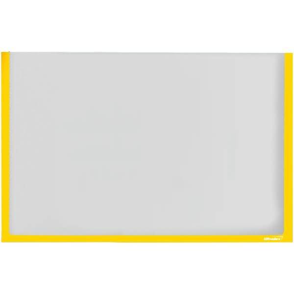 Infotaschen für DIN A2 quer BxH 610x415mm selbstklebend VE=1 Stück gelb