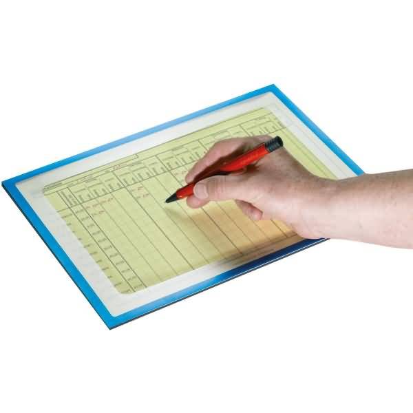 Infotasche mit Ausschnitt A4 hoch BxH 225x312mm selbstklebend VE=5 Stück blau