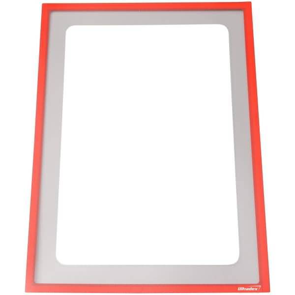 Infotasche mit Ausschnitt A3 hoch BxH 312x435mm selbstklebend VE=1 Stück rot