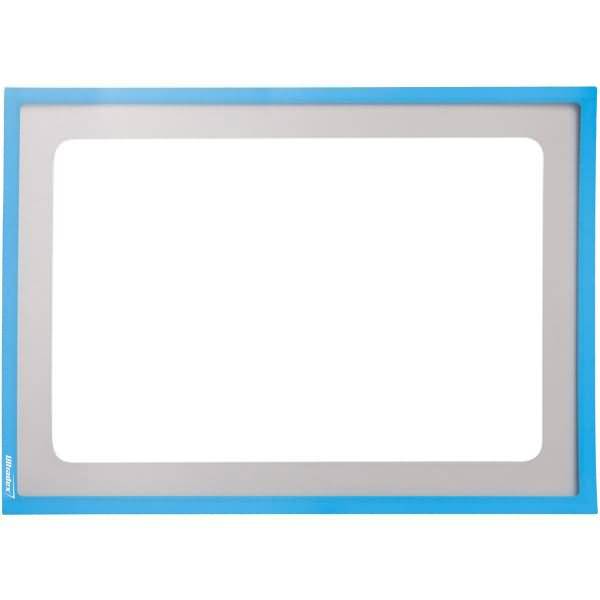 Infotasche mit Ausschnitt A4 quer BxH 312x225mm selbstklebend VE=5 Stück blau