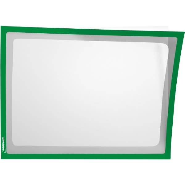 Infotasche mit Ausschnitt A4 quer BxH 312x225mm selbstklebend VE=5 Stück gelbgrün