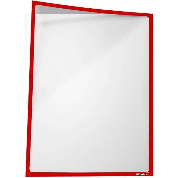 Infotasche magnetisch für DIN A3 435x312mm hoch/quer VE=5 Stück rot