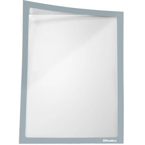 Infotasche ADMA selbsthaftend/magnetisch A4 BxH 225x312mm grau VE=25 Stück