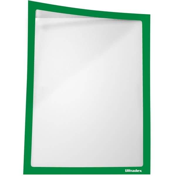 Infotasche ADMA selbsthaftend/magnetisch A4 BxH 225x312mm hellgrün VE=25 Stück