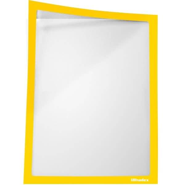 Infotasche ADMA selbsthaftend/magnetisch A4 BxH 225x312mm gelb VE=25 Stück