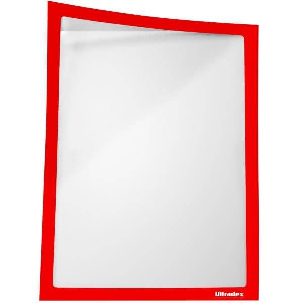 Infotasche ADMA selbsthaftend/magnetisch A4 BxH 225x312mm rot VE=25 Stück