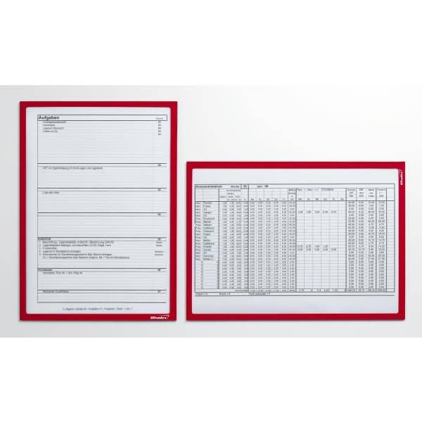 Infotasche ADMA selbsthaftend/magnetisch A4 BxH 225x312mm rot VE=5 Stück