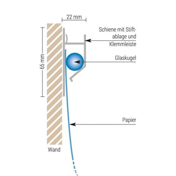 Ballschiene Aluminium 100cm