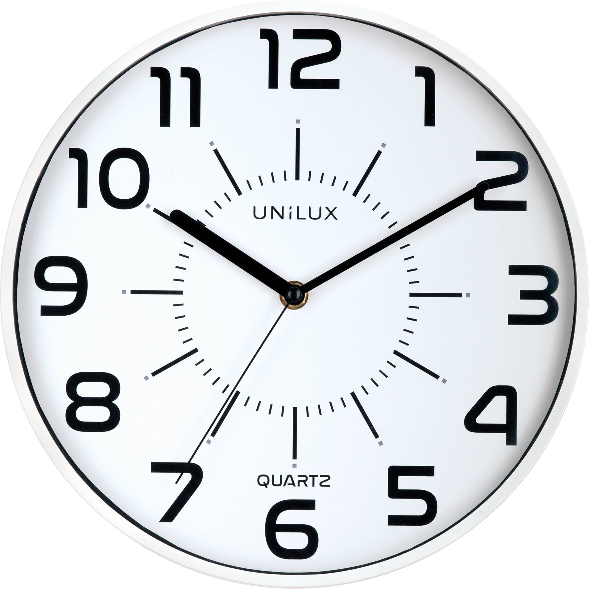 UNILUX Wanduhr POP WHITE 400094282 +Batterien weiß
