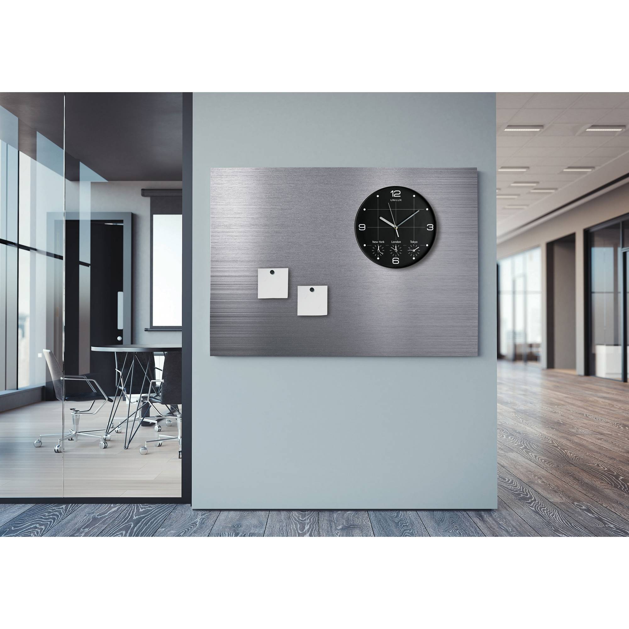 UNILUX Wanduhr On Time 400094567 30cm Kunststoff sw