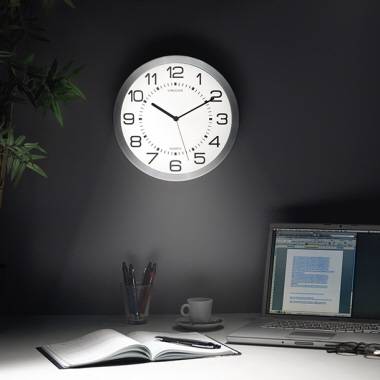 UNILUX Wanduhr Moon 400094569 metallgrau