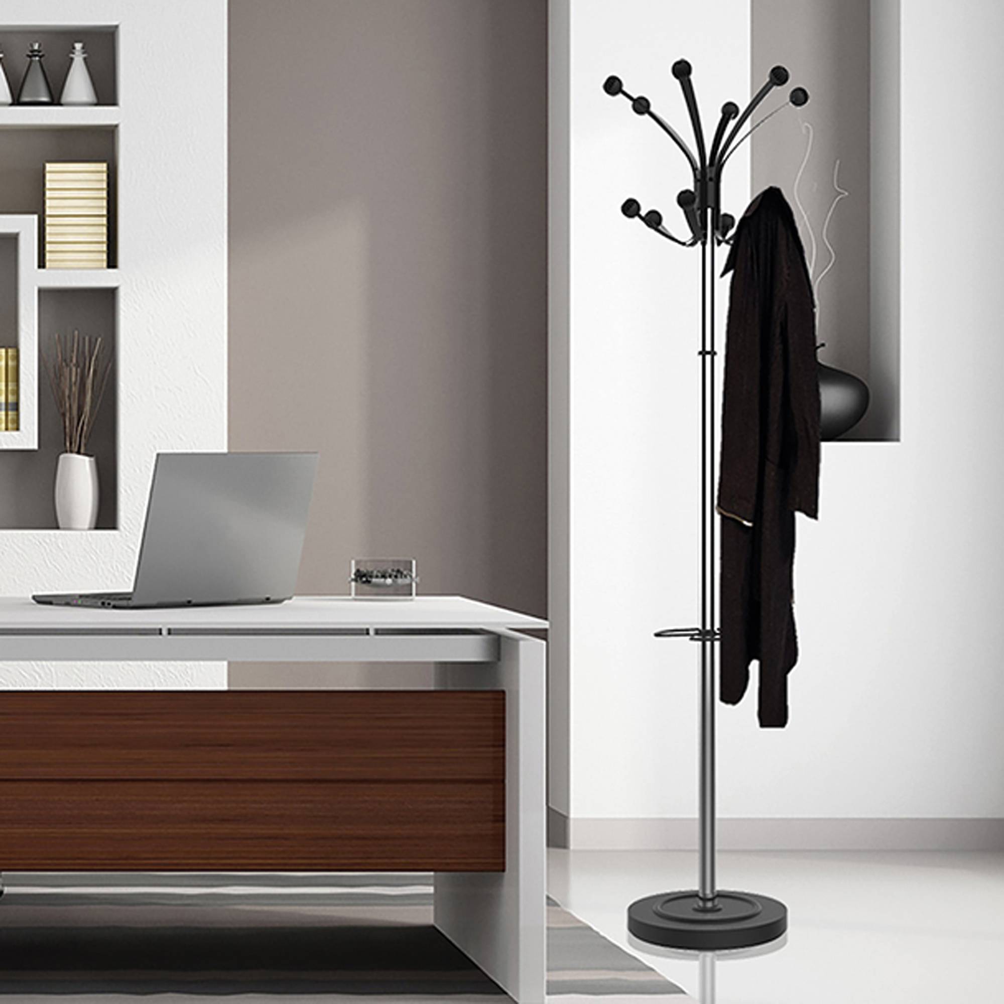 UNILUX Garderobenständer Hakea 400095393 176cm 12Haken co/sw