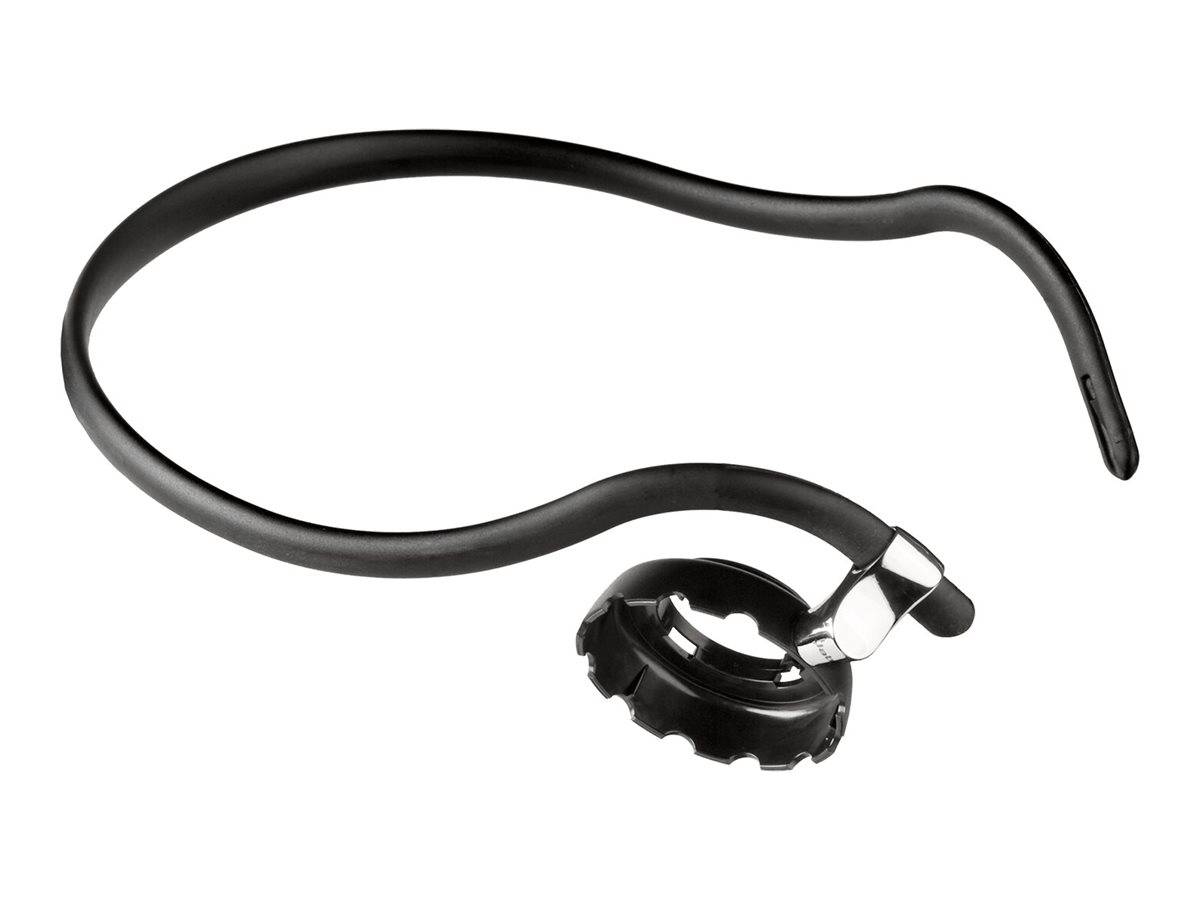 Schwarzes flexibles Kabel mit einer angebrachten runden Verriegelungskappe und einem Stecker, dargestellt auf weißem Hintergrund.