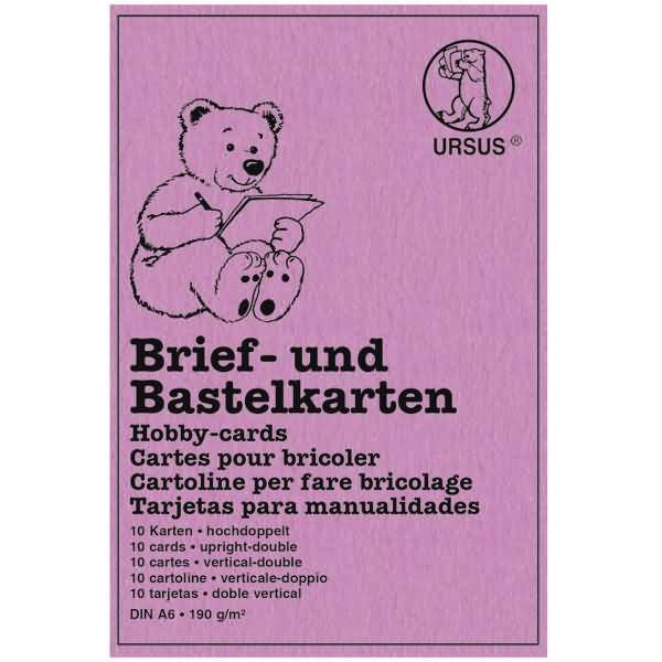 Briefkarten A6 hoch VE=10 Stück flieder