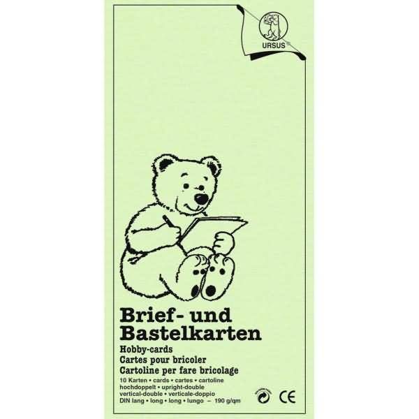 Briefkarten DINlang hoch VE=10 Stück hellgrün