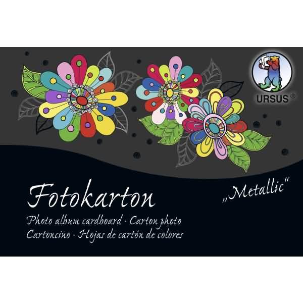 Fotokarton 'Metallic' 300g/qm A6 VE=60 Blatt 3 Farben sortiert