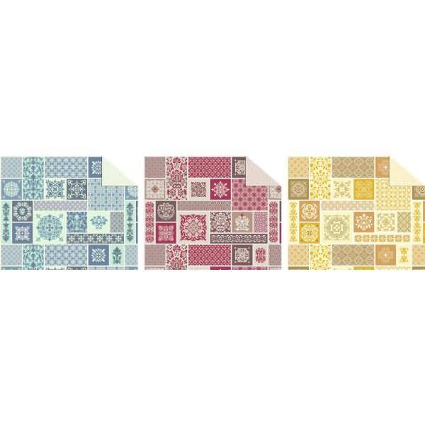 Fotokarton 'Kacheln' 300g/qm 49,5X68cm VE=10 Bogen 3 Motive