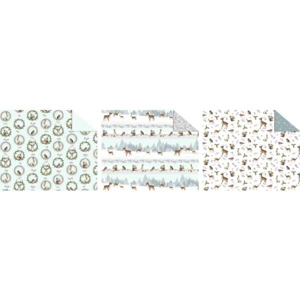 Fotokarton 'Wintertraum' 300g/qm 49,5X68cm VE=10 Bogen 3 Motive