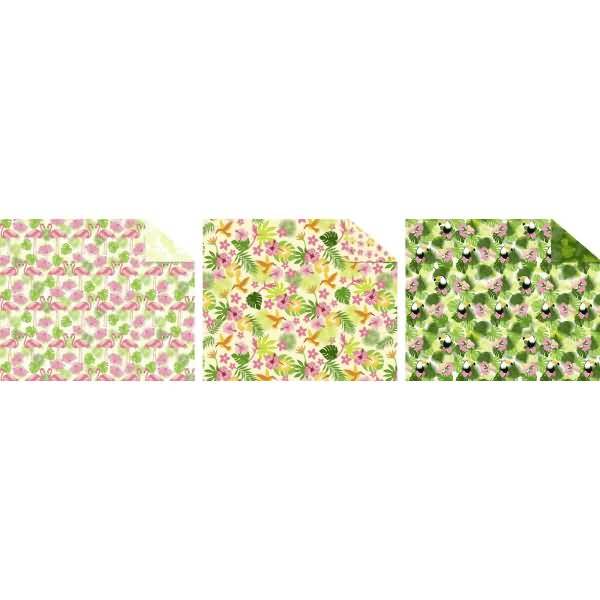 Fotokarton 'Tropical' 300g/qm 49,5X68cm VE=10 Bogen 3 Motive