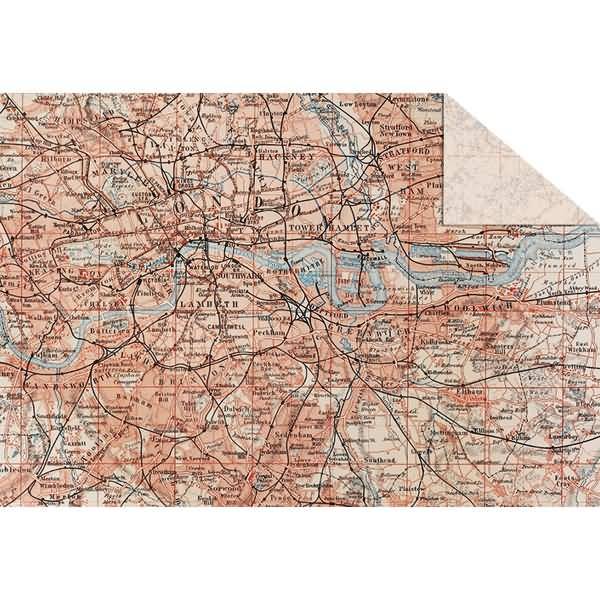 Fotokarton 'Maps' 300g/qm 22,7X32,7cm Motiv 06