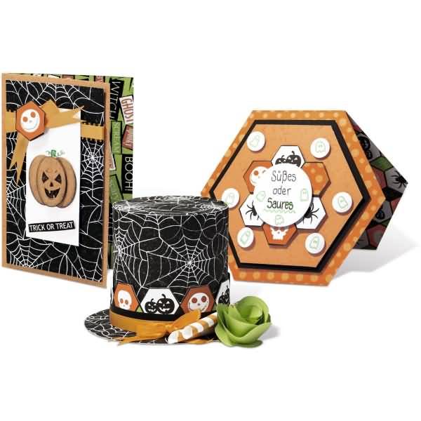 Fotokarton 'Happy Halloween' 49,5x68cm 300g/qm VE=10 Stück 3 Motive sortiert