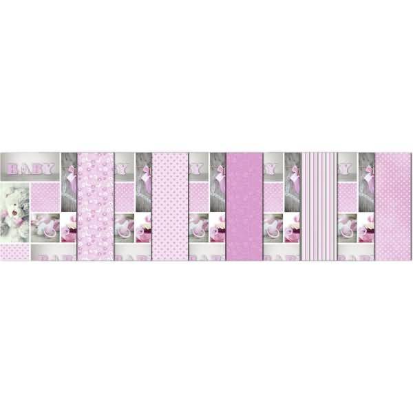 Fotokarton Pauline rosa 300g/qm 49,5x68cm VE=10 Bogen 6 Motive sortiert