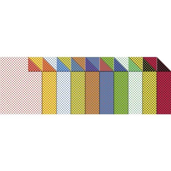 Fotokarton Pünktchen 'Mini' 300g/qm 49,5x68cm VE=10 Bogen 10 Farben sortiert