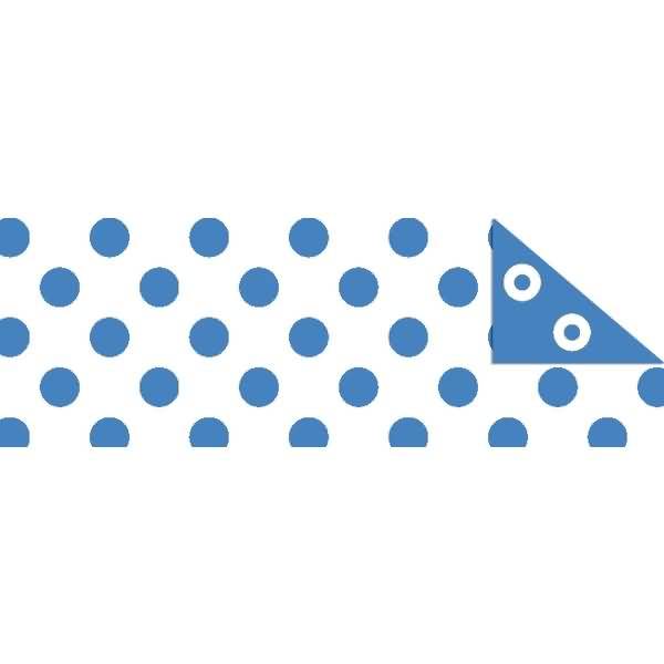 Fotokarton Pünktchen 300g/qm 49,5x68cm blau/weiß