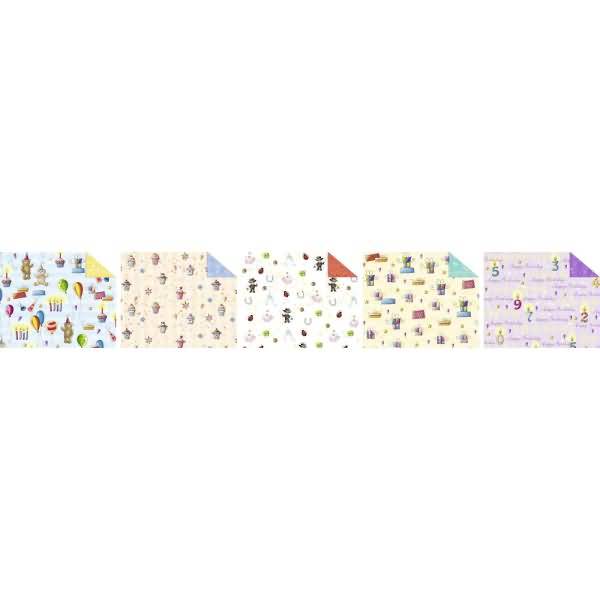 Fotokarton Party 300g/qm 49,5x68cm VE=10 Bogen 5 Motive sortiert