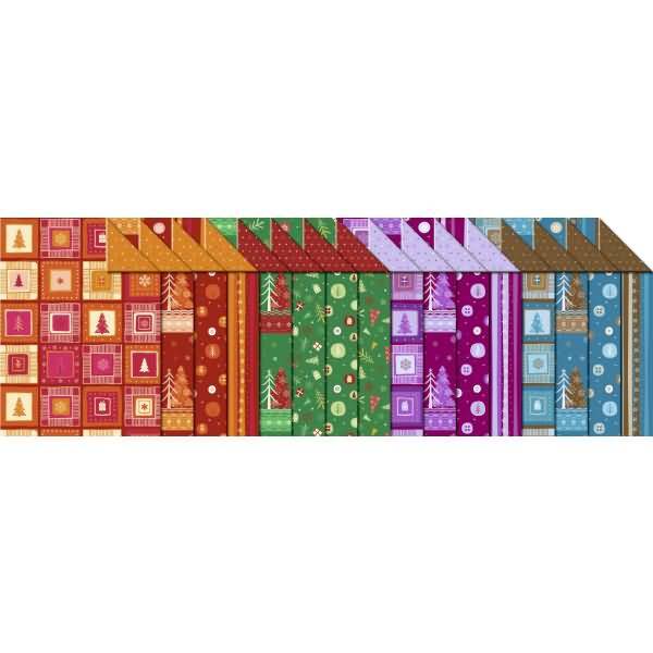 Bastelblock Winterzauber 300g/qm 24x34cm VE=16 Blatt sortiert