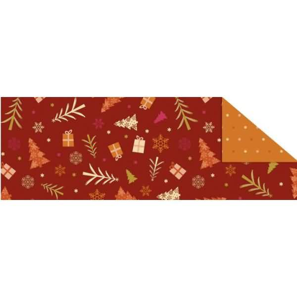 Fotokarton Winterzauber orange/rot 300g/qm A4 Motiv 5