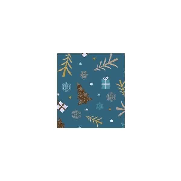 Fotokarton Winterzauber petrol/braun 300g/qm 49,5x68cm