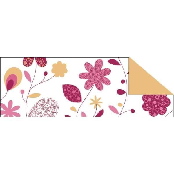 Fotokarton Landhausblumen 300g/qm A4 pink/orange