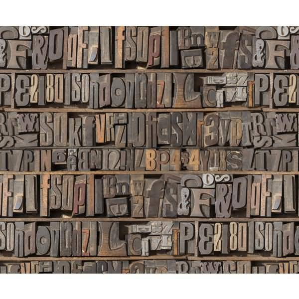 Motiv-Fotokarton 300g/qm 49,5x68cm Buchstaben