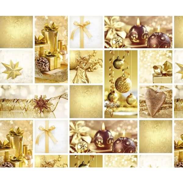 Motiv-Fotokarton 300g/qm 49,5x68cm Weihnachten gold