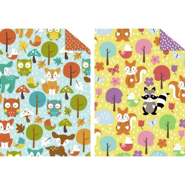 Fotokarton Waldtiere 300g/qm 49,5x68cm VE=10 Bogen 2 Motive sortiert