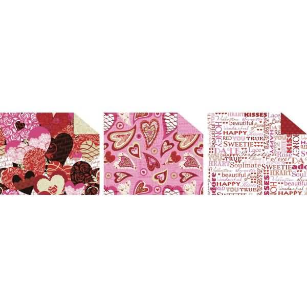 Fotokarton Sweetheart 300g/qm 49,5x68cm VE=10 Bogen 3 Motive sortiert