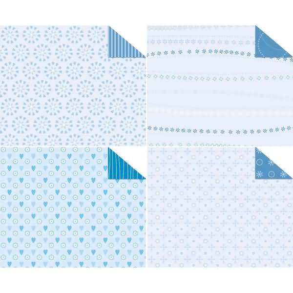 Fotokarton Joline blau 300g/qm 49,5x68cm VE=10 Bogen 4 Motive sortiert