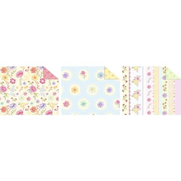 Fotokarton Romantik Garden 300g/qm 49,5x68cm VE=10 Bogen 3 Motive sortiert