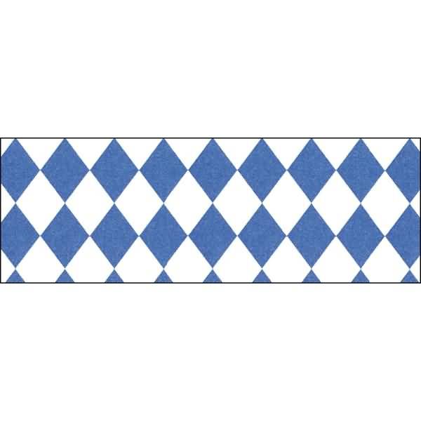 Tonpapier Rauten 130g/qm 49,5x68cm blau/weiß