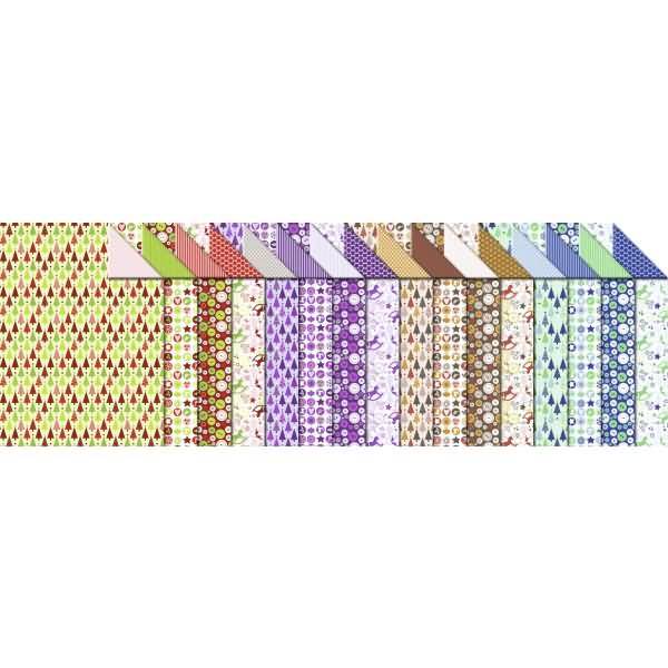 Bastelblock Wintertime 300g/qm 24x34cm VE=16 Blatt sortiert