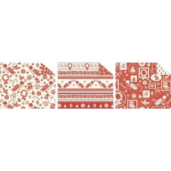 Fotokarton Weihnachten Nostalgie 300g/qm 49,5x68cm VE=10 Bogen 3 Motive sortiert