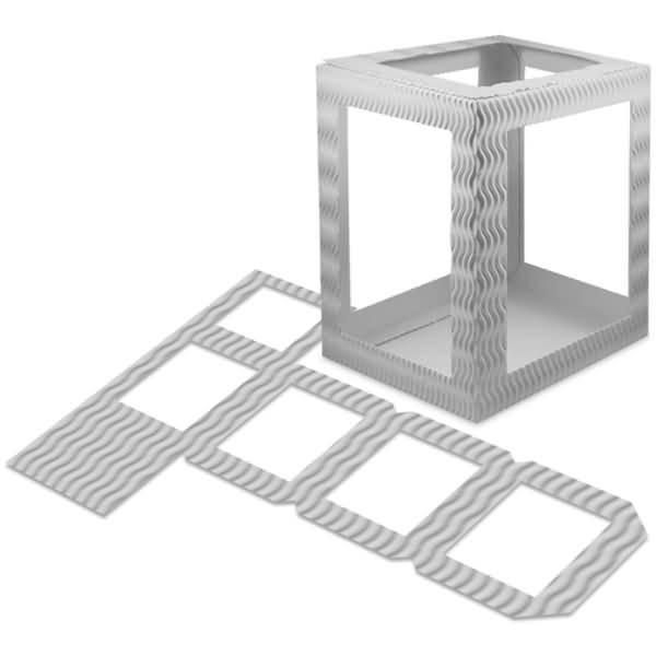 Laternen 3D-Colorwellpappe Höhe 18cm VE=5 Stück rubinrot