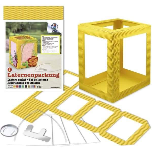 Laternenpackung Form 1 13,5x18cm sonnengelb